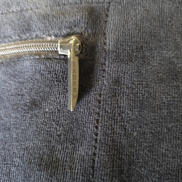 Vtg Lauren Ralph Lauren Black Crushed Velour Track Jacket - Two-Way Zip - Size L - Picture 7 of 12